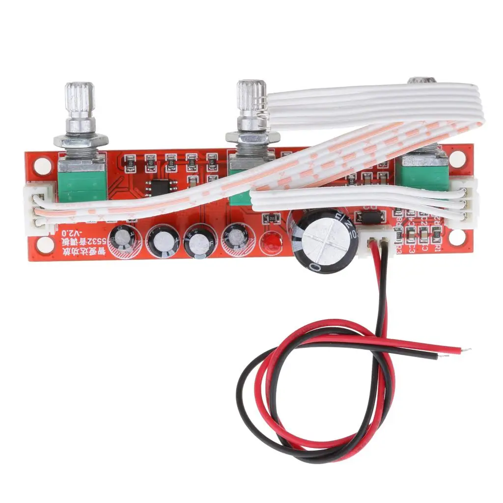 Preamplifier Tone Board Audio Adjust Module with NE5532 Chip Subwoofer Preamp Board for Hifi Stereo Sound DIY Amplifier