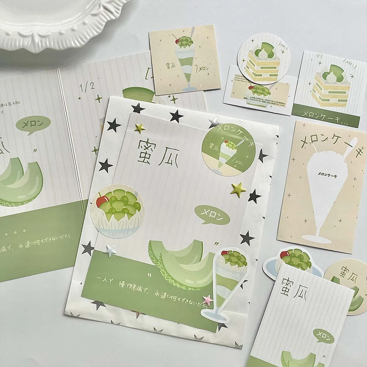 29P Food Theme Foldable Hanging Card Thank you Cards for diy Jewelry Display Card Stationery Packaging Retail Price Tag