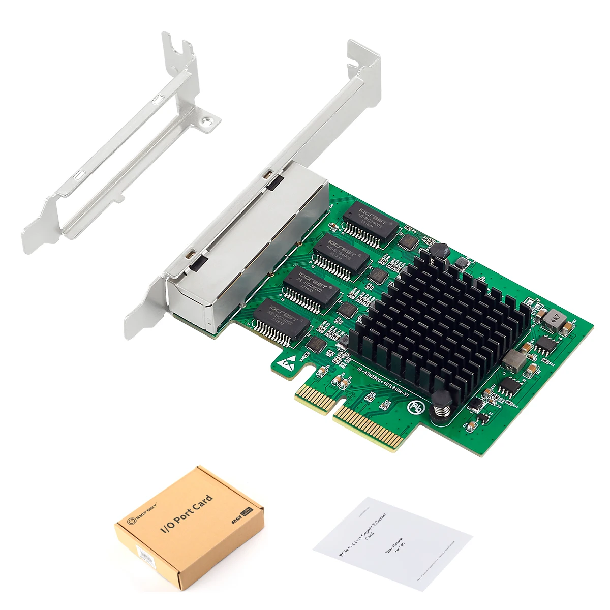 PCIex4 4 Ports Gigabit Ethernet Lan Card 1000Mbps NIC Realtek RTL8111H Chips Designed for Small Cases of Lenovo M720Q M920X P330