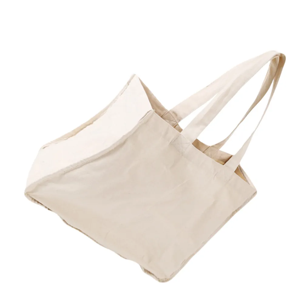 

1 шт. хлопковая сумка для покупок, большая вместительная складная холщовая сумка для продуктов, портативная сумка-органайзер для продуктов, многоразовая дорожная пляжная сумка-тоут