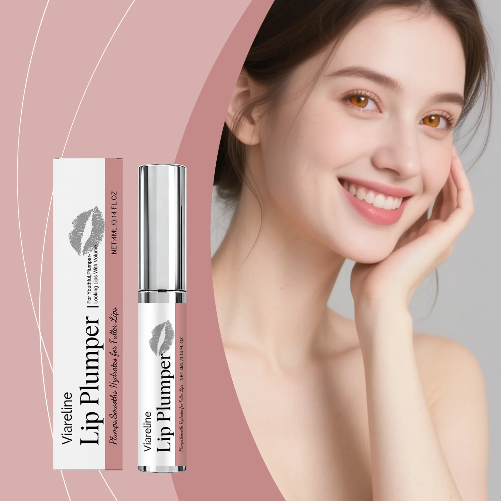 Voluminizador de Labios, Hidratación Profunda, Colágeno para Aumentar el Volumen de los Labios, Sin Parabenos, No Probado en Animales, Vegano, Hidratación Duradera, Humectación Profunda