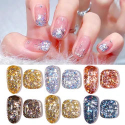 Free Shipping Nail Polish Glitter Rubik's Cube Gel Glitter Semi-permanent Varnish Removable Uv Gel Nail Polish Salon
