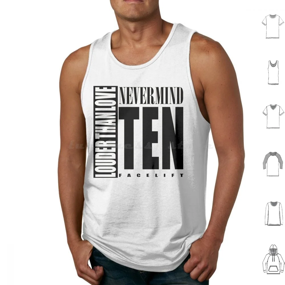 Nevermind Ten Facelift Louder Than The Sound Grunge Albums White Version Tank Tops Print Cotton Seattle Soundgarden Alice