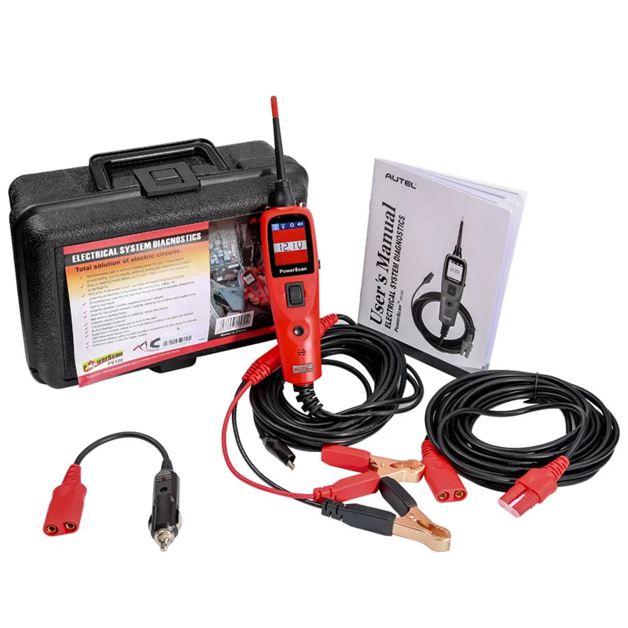 Autel PowerScan PS100 Auto Car Electrical System 12-24V Power Probe Kit Circuit AVOmeter Tester Automotive Car Diagnostic Tool