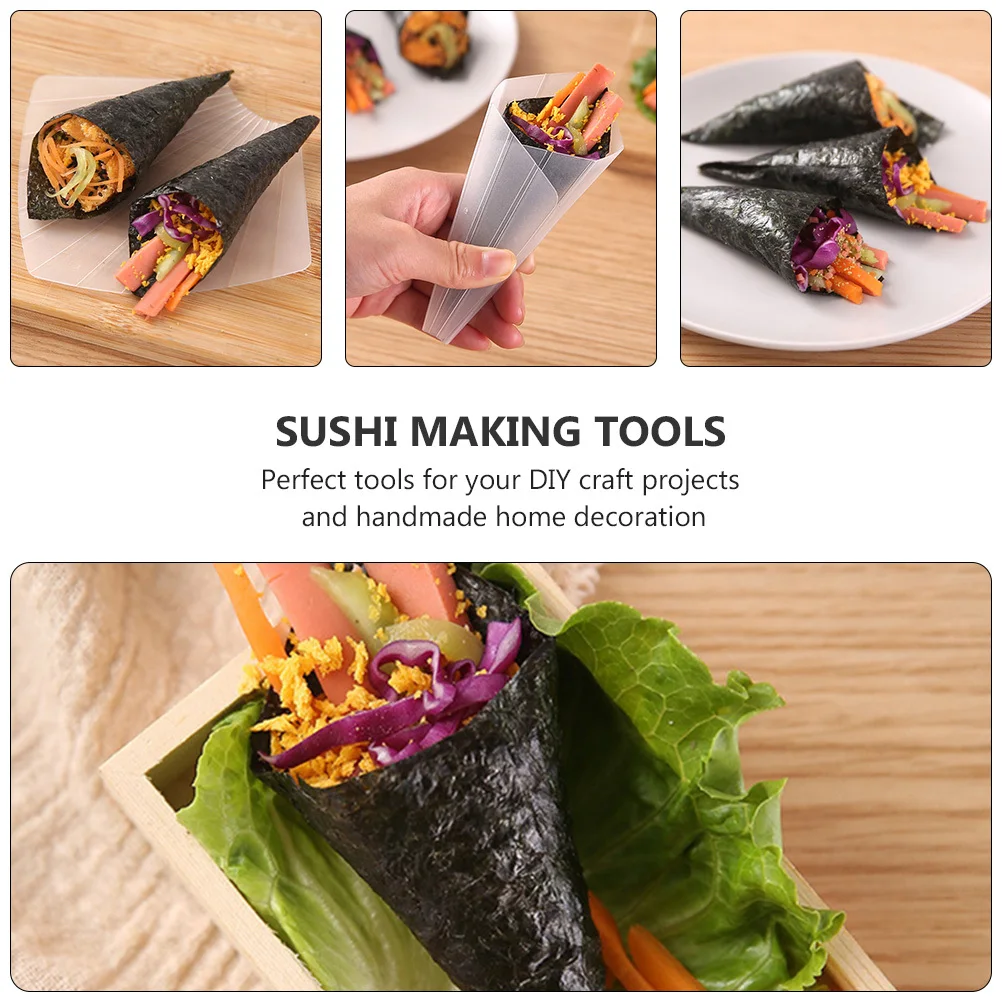 

1Set Hand-Rolled Mats Spoon DIY Craft Projects White Hand-Rolled Sushi Mold Rice Ball Maker DIY Rice Ball Mold