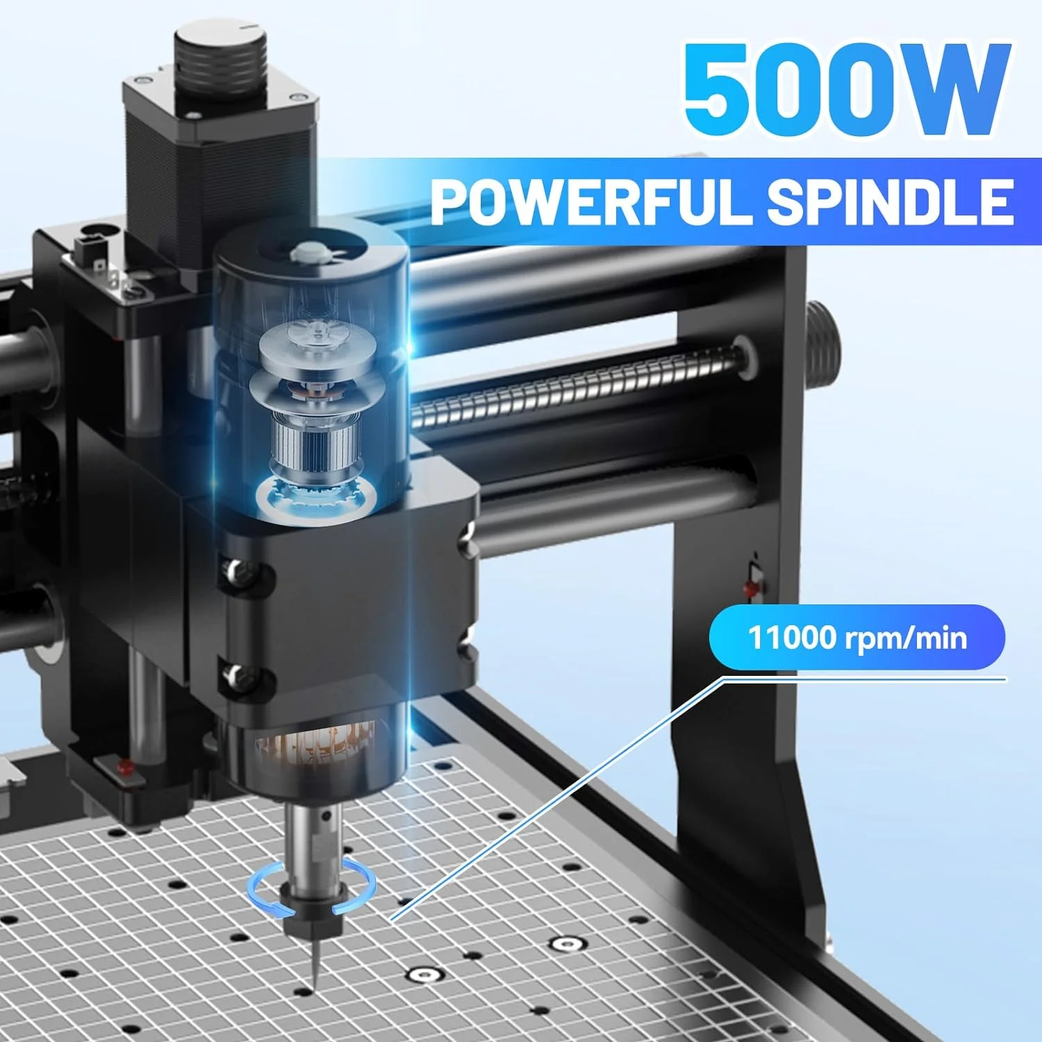 CNC Router Machine 500W CNC Spindle GRBL Control 3 Axis CNC Machine Wood Tools for Plastic Acrylic PCB Wood, Metal