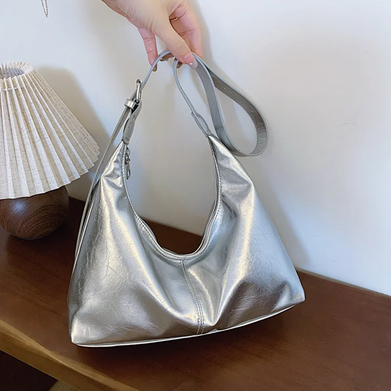 

Модная кожаная сумка-тоут для женщин, тренд 2025, женская простая большая вместительная сумка на плечо, женские сумки, сумки-мессенджеры