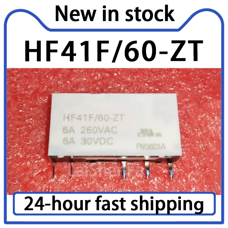 1PCS HF41F/60-ZT Relay 5-pin 6A Stock