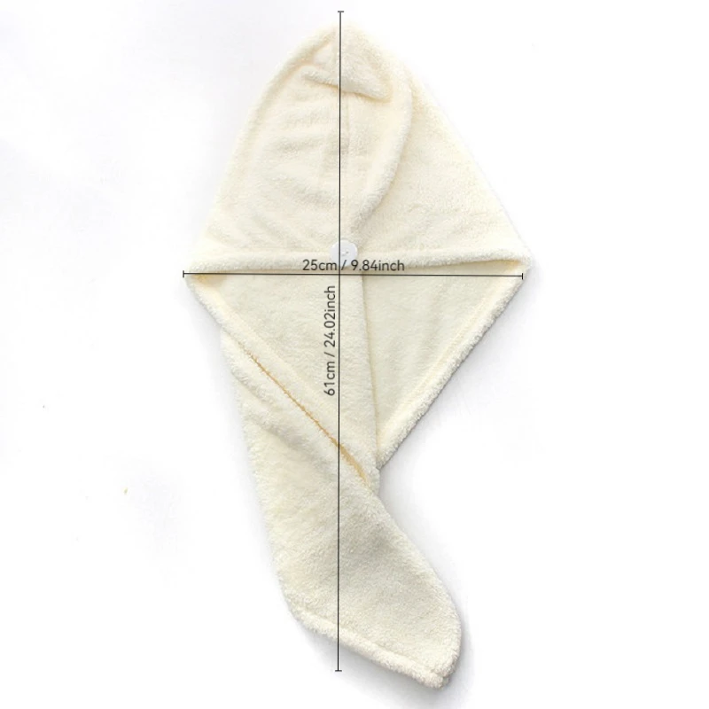 1-pack women's long tail dry hair cap, available in multiple colors, soft, comfortable, and absorbent image 3