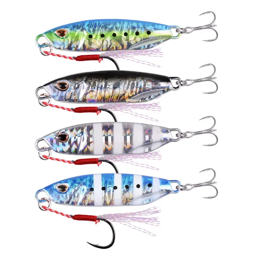 1pcs Jig Shone Bait Sea Fishing Metal Jigs Lure 10/15/20/30/40g Saltwater Crankbait Tuna Color Sinking Spinning Bait Accessories