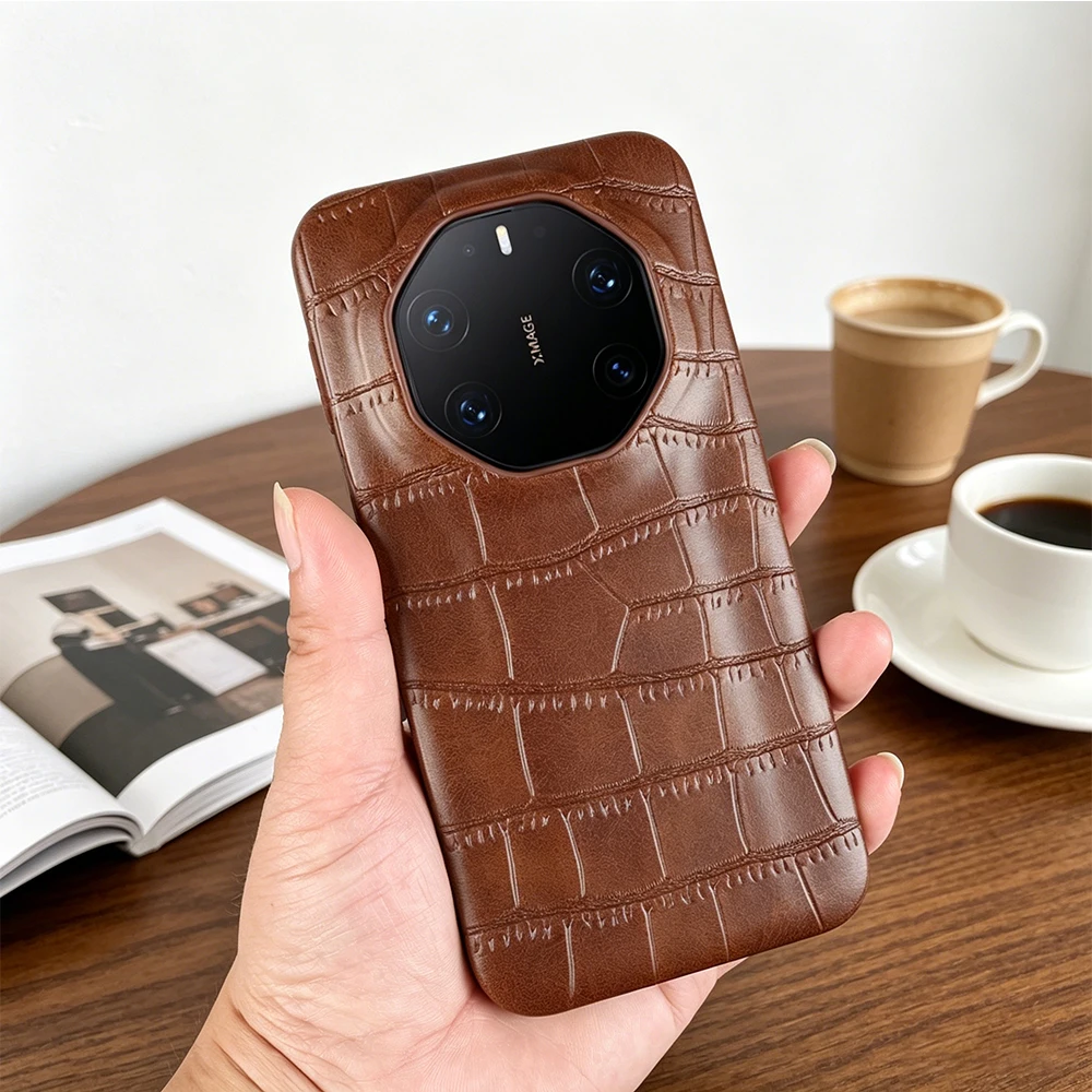 

Luxury Crocodile Leather Case For Huawei Pura 90 Pro Max 80 Ultra Mate 80 RS 70 Air P90 P80 P70 Pro Plus Phone Cases Back Cover
