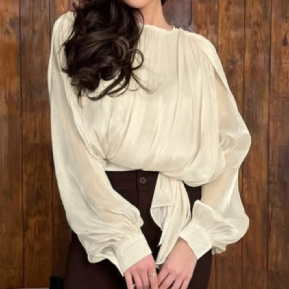 MsChuh Autumn Women's Clothing Solid Color Shirts Long Sleeves Loose Simple Style Pullover All-match Temperament Comfortable