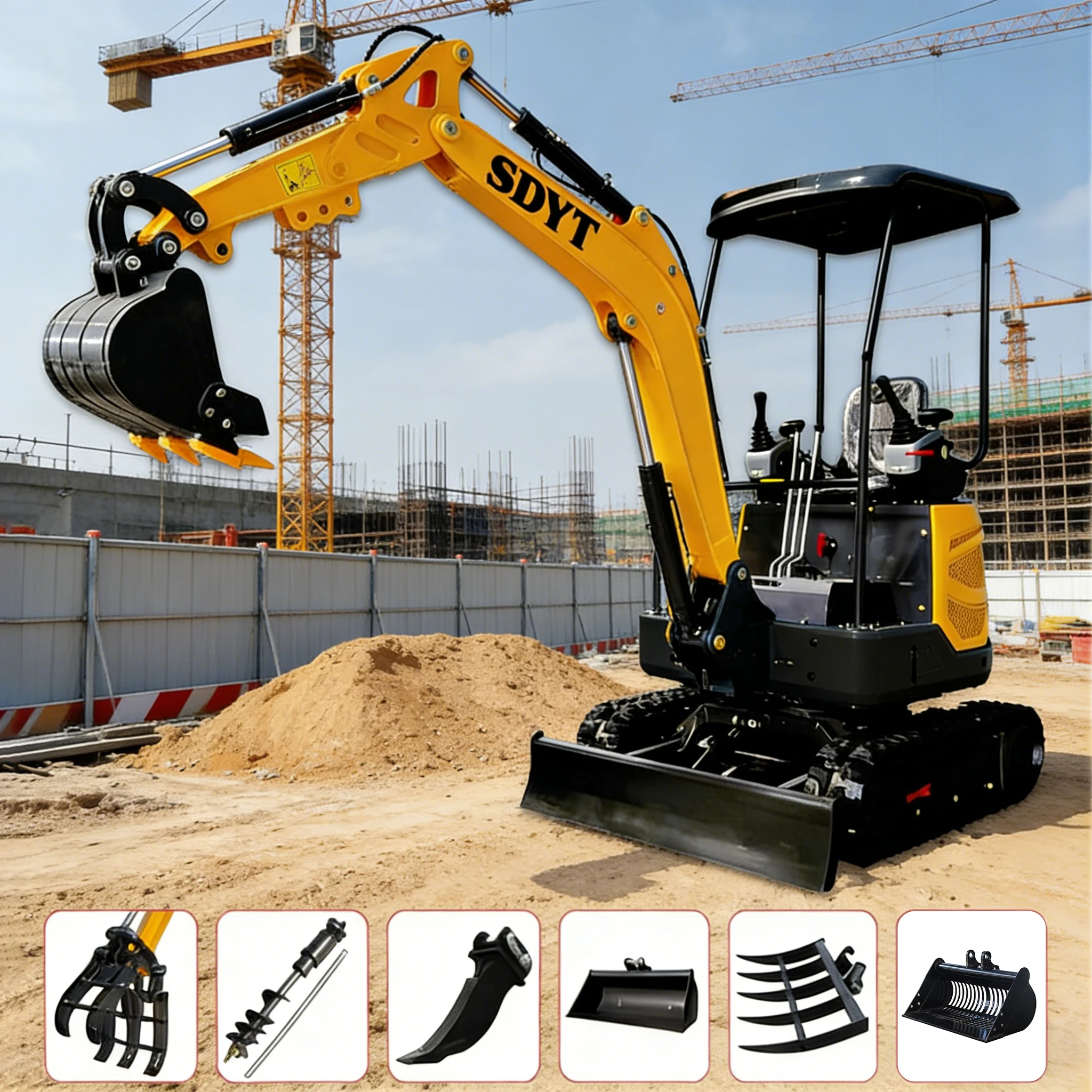 

2026 Mini Excavator 2.0 Ton Small Excavator Small Digger Use For Family Farm And Garden Work In China Customized