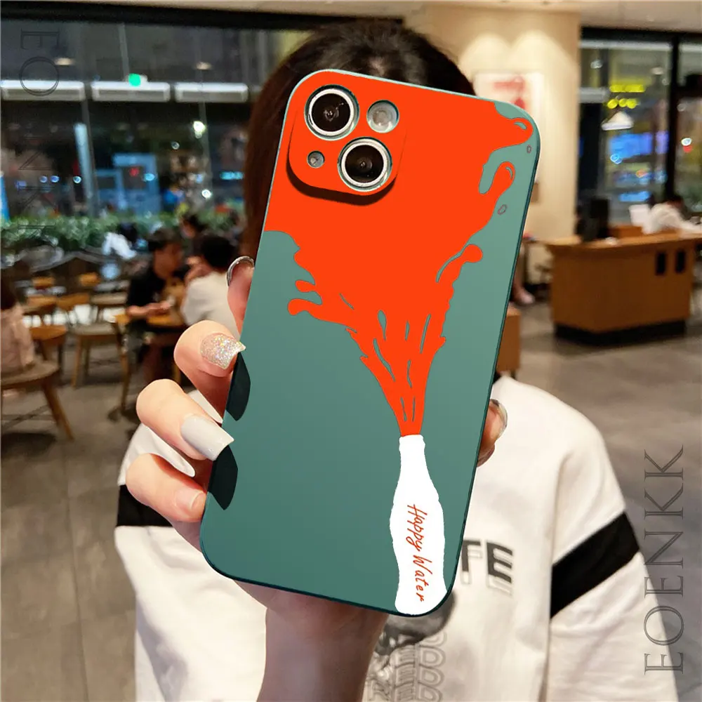 Happy Soda Pop Pattern Phone Case For Xiaomi Redmi Note 8 9 10 11 12 13 Pro Plus Redmi 10 12 13 C 5G Lens Protection Soft Cover