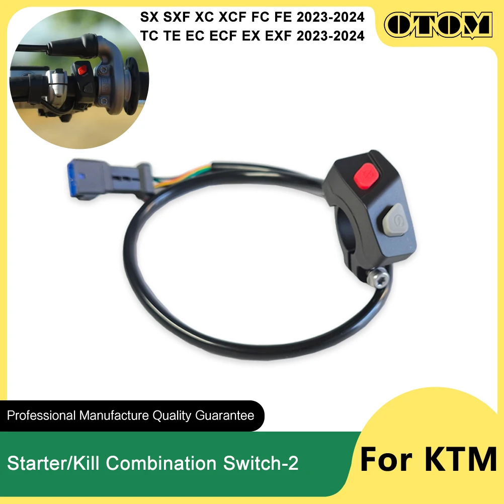 OTOM 2023-2027 Motorcycle Start Kill Switch Stop Button Handlebar ON/OFF For KTM HUSQVARNA GASGAS SX SXF XC XCF FE TC TE MC ECF