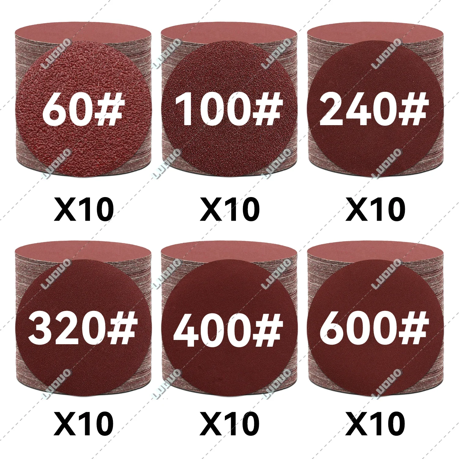 60PCS Schleifpapier Blatt Set Für Schleif Scheiben Haken & Schleife Schleifpapier Für Auto Detaillierung Polieren Scheinwerfer Restaurierung