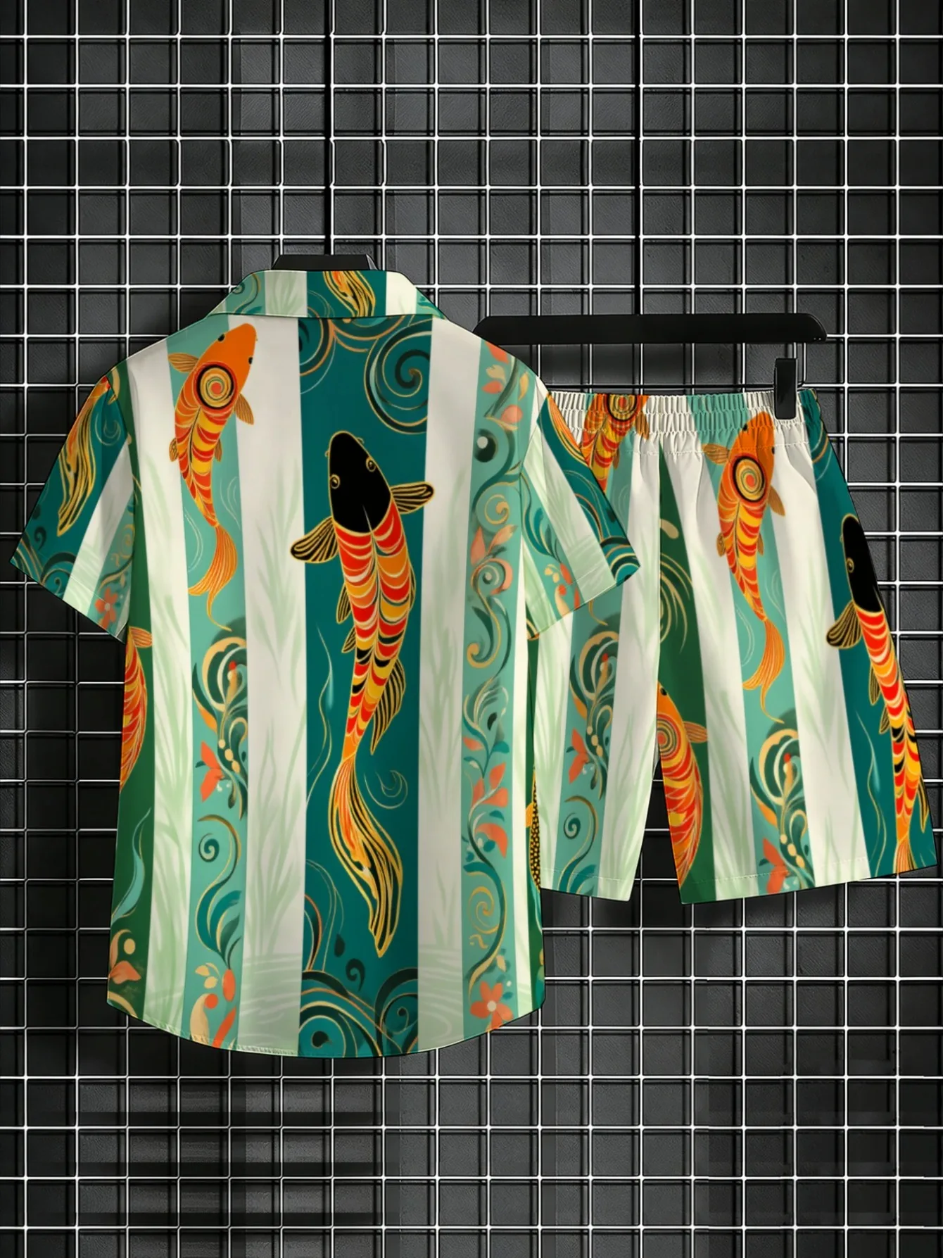 Traditional Lucky Fish Graphic - Track Suit Men ulasan dan harga