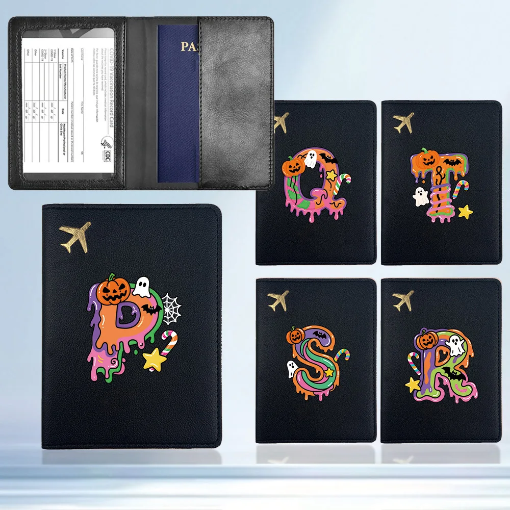 

Дорожная портативная обложка для паспорта, прочный зажим для документов, защитный чехол, креативные дорожные аксессуары из искусственной кожи, яркий буквенный узор