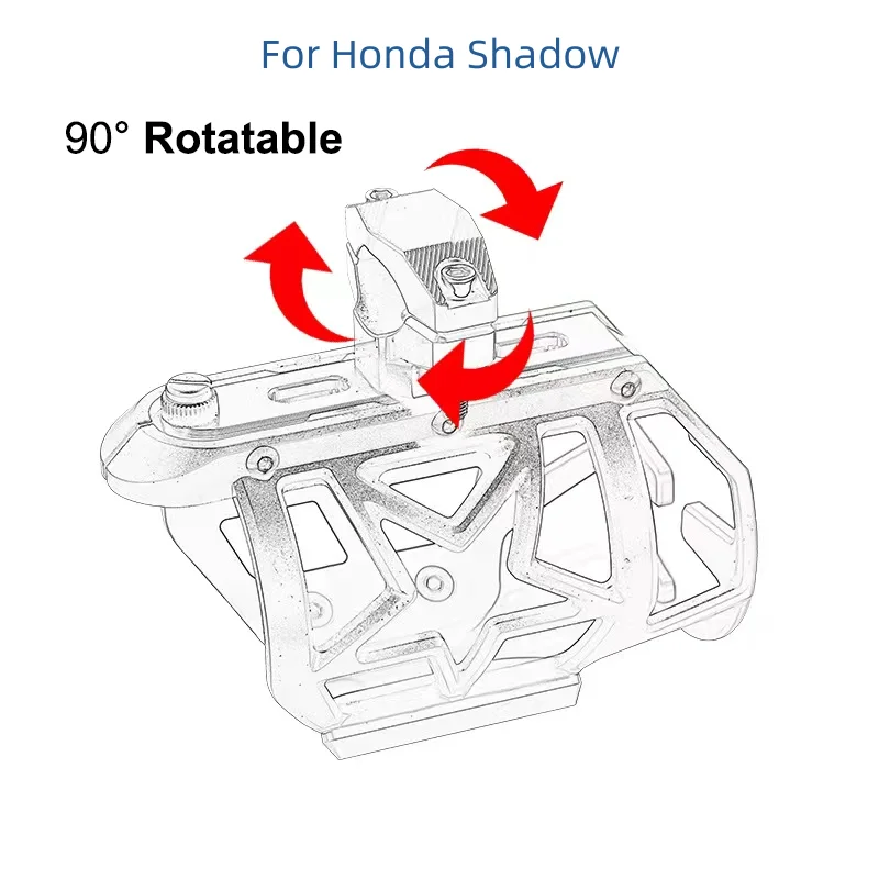 For Honda Shadow VT 400 600 750 1100 VT400 VT600 1300 Motorcycle CNC Beverage Water Bottle Drink Cup Holder Bracket Accessories