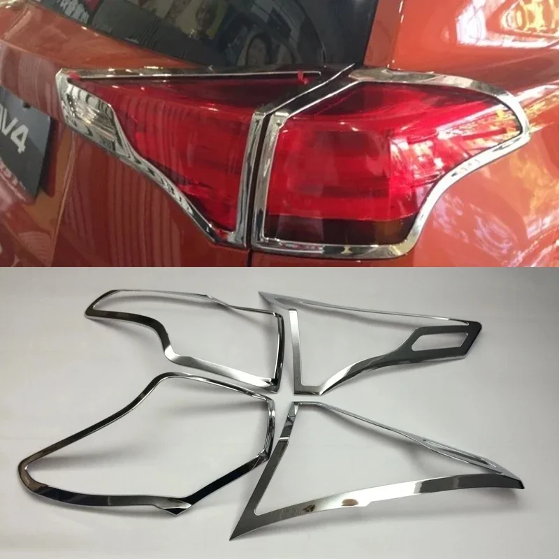 

For Toyota RAV4 2013 2014 2015 Chromed Car Rear Taillight Covers Tail lights Cover Trims Auto Accessories Protector Car Styling