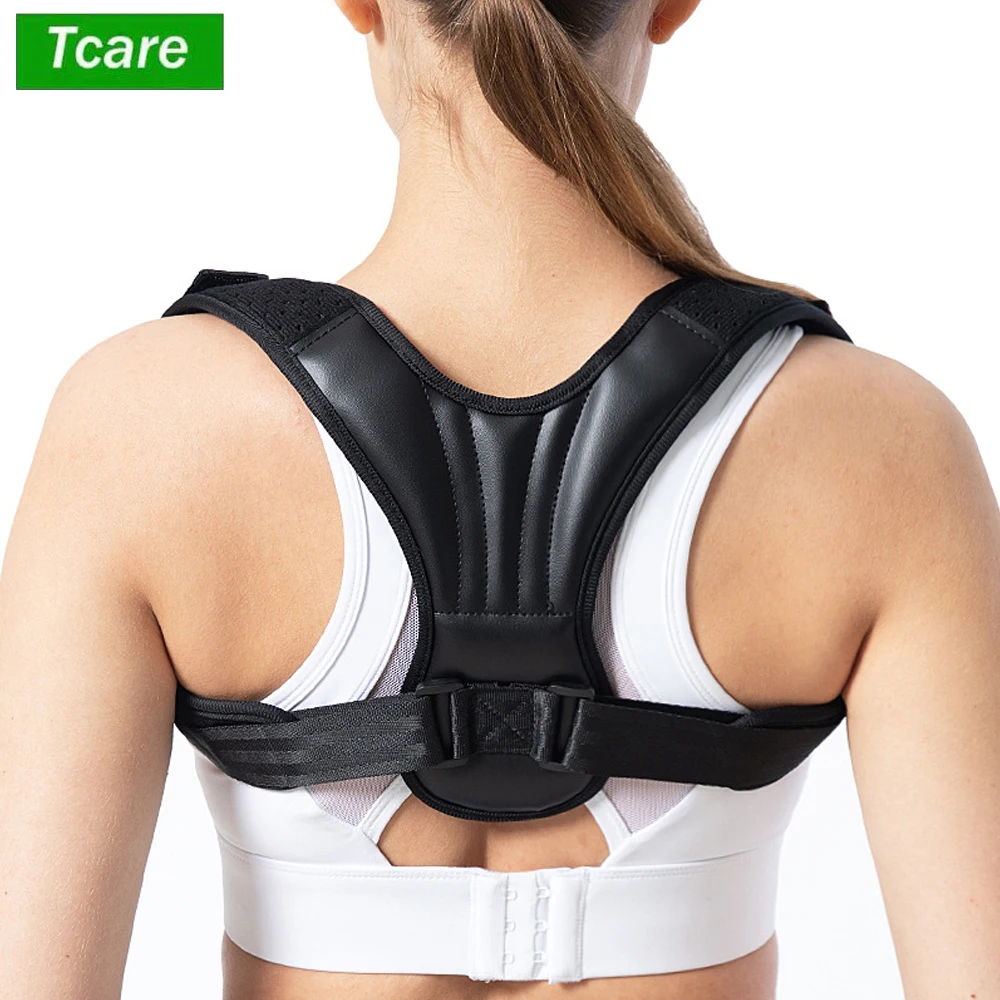 Tcare Posture Corrector for Adults and Kids Upper Back Spine, Neck, Shoulder & Clavicle Support Brace - Adjustable & Breathable