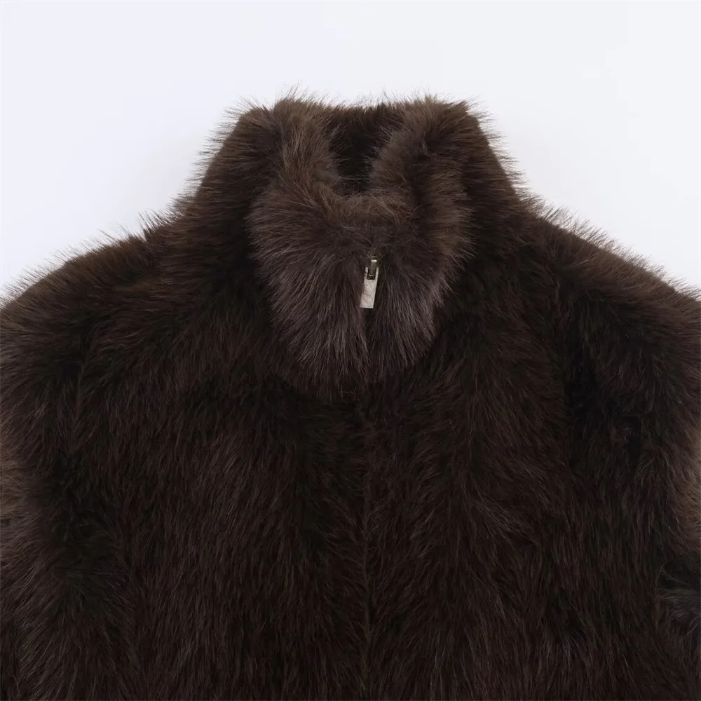 秋冬新作 レディースファッション カジュアル 多彩な着こなしができる シンプルなフェイクファー調ベスト