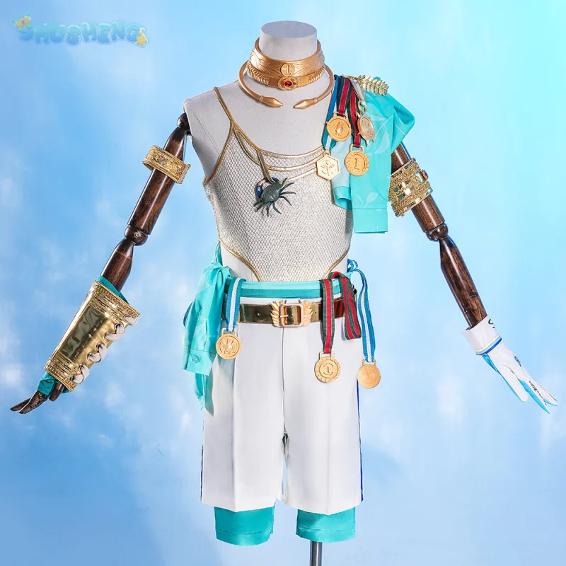 Identity Ⅴ Cosplay New role Ganji Gupta Batter Costume Halloween Party Gorgeous Set, Accessories Props Men Women Full Uniform