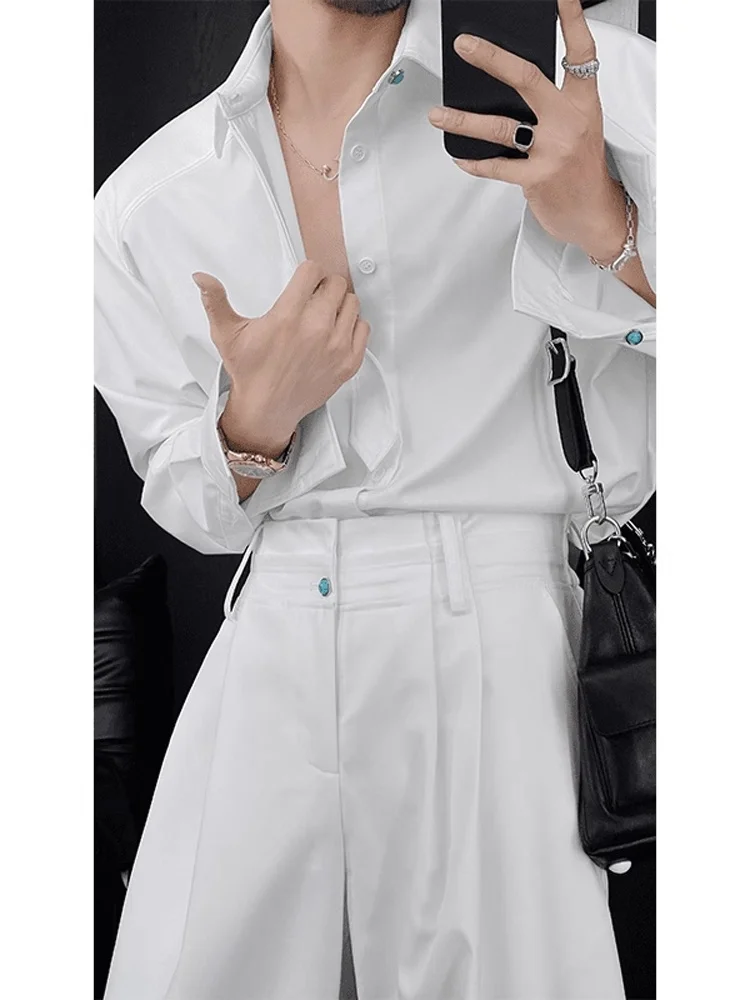 

Bla Ice Silk Long Sve irt Мужская весна-лето High Sensation Прохладный вид с искусственным галстуком Дизайн Солнцезащитный крем Тонкая верхняя одежда