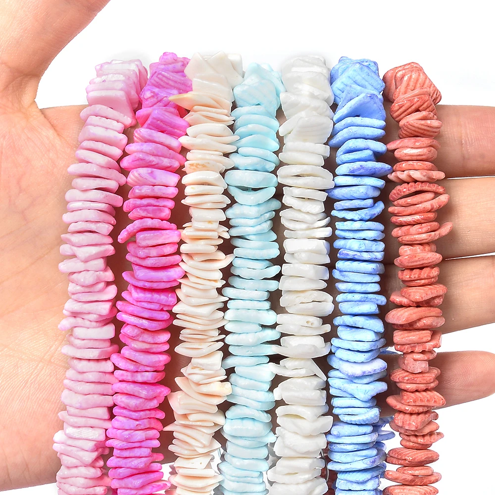 10mm Natural Shell Beads for Necklace Bracelet Diy Jewelry Findings Square Shape Loose Beads Craft Accessories