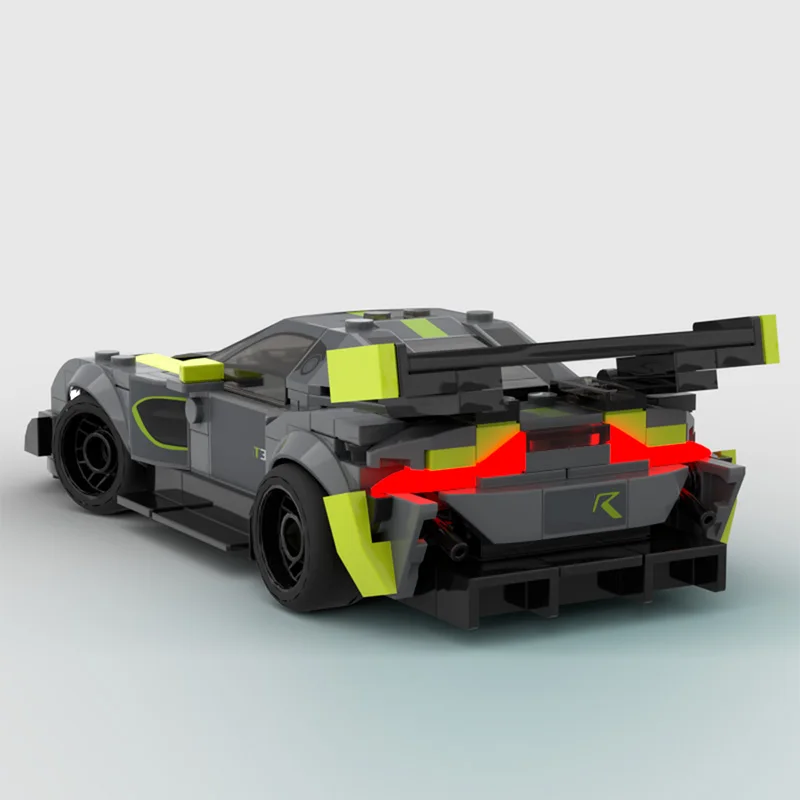 Modèle de voiture de course de vitesse, briques de construction MOC Martin Vantage GT3 Hypercar, technologie modulaire, cadeaux de vacances, jouets à assembler pour enfants