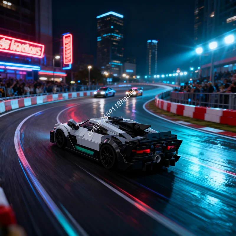 

392 шт. MOC Mercedesesed One City Champions Модель Строительные блоки Игрушки Архитектура Сборка DIY Рождественские подарки Творческая идея