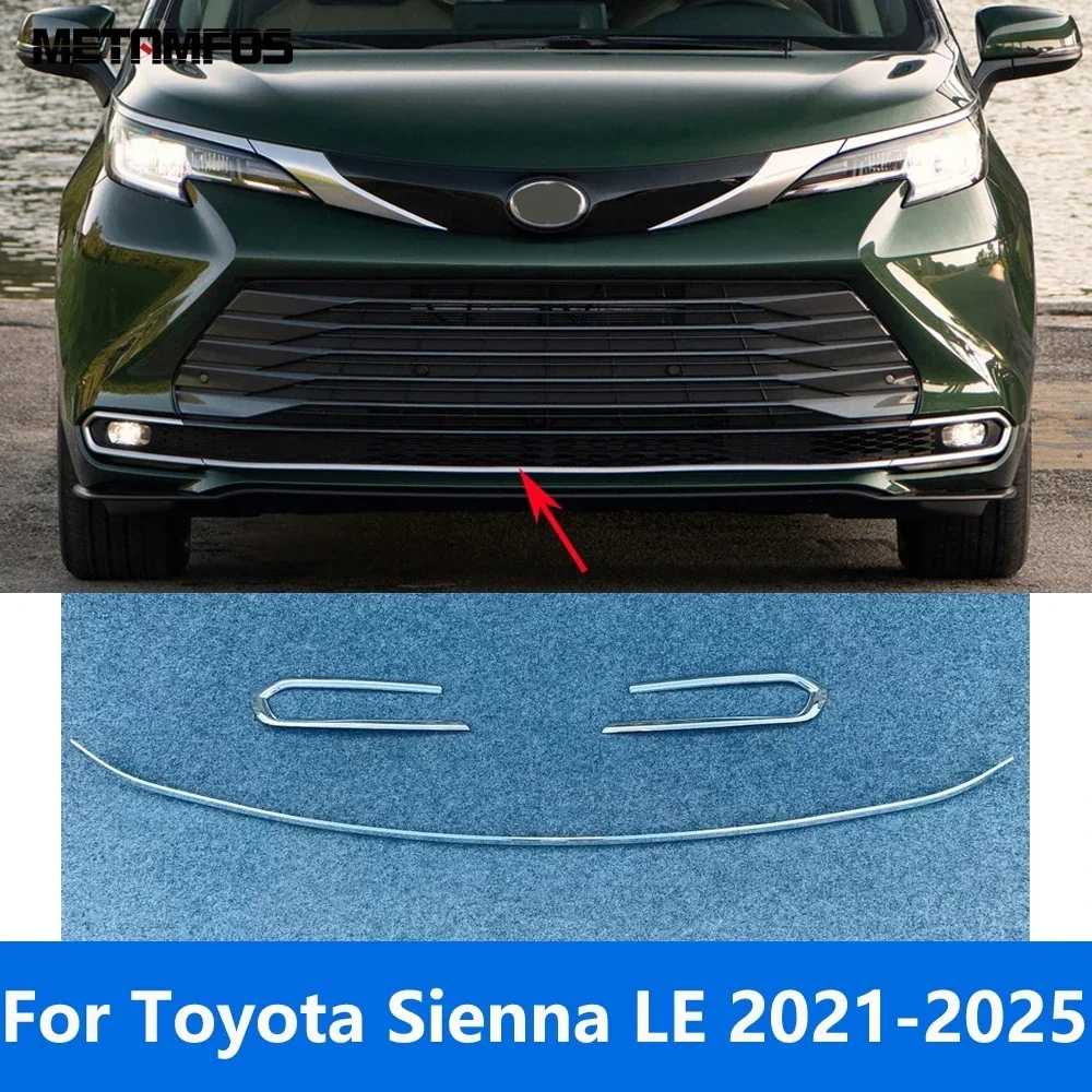 

Накладка на передний бампер для Toyota Sienna LE 2021 2022 2023 2024 2025, хромированная решетка, комплект кузова, разветвитель, диффузор, автомобильные аксессуары