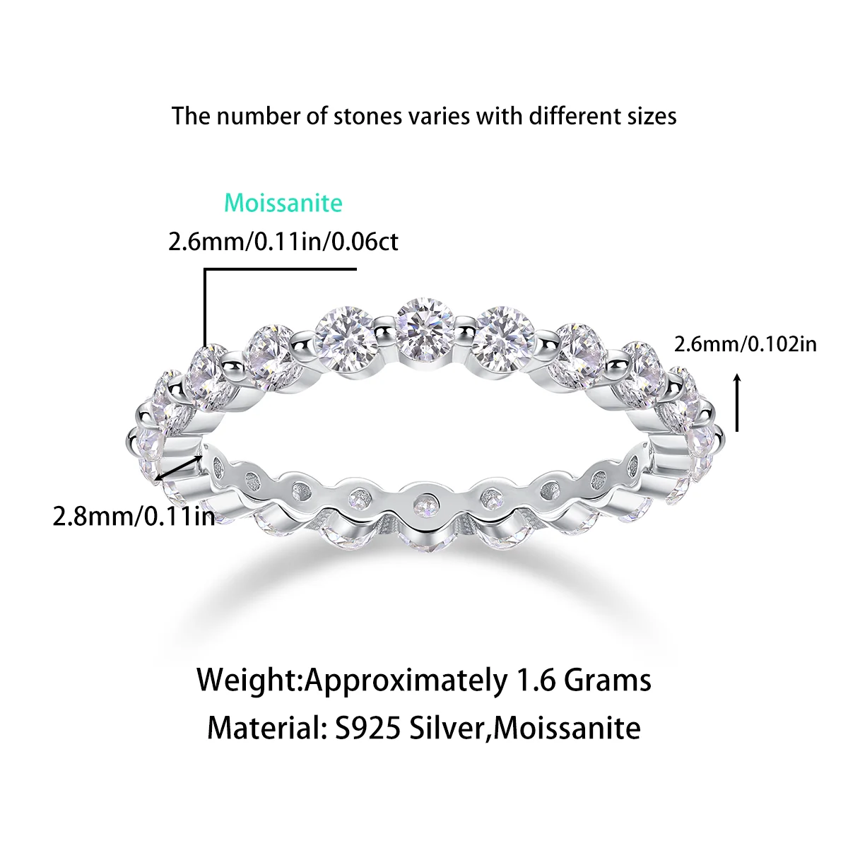 Stunning S925 Silver Moissanite Engagement Ring - Dazzling Quality for Timeless Elegance - Perfect Gift for Any Occasion