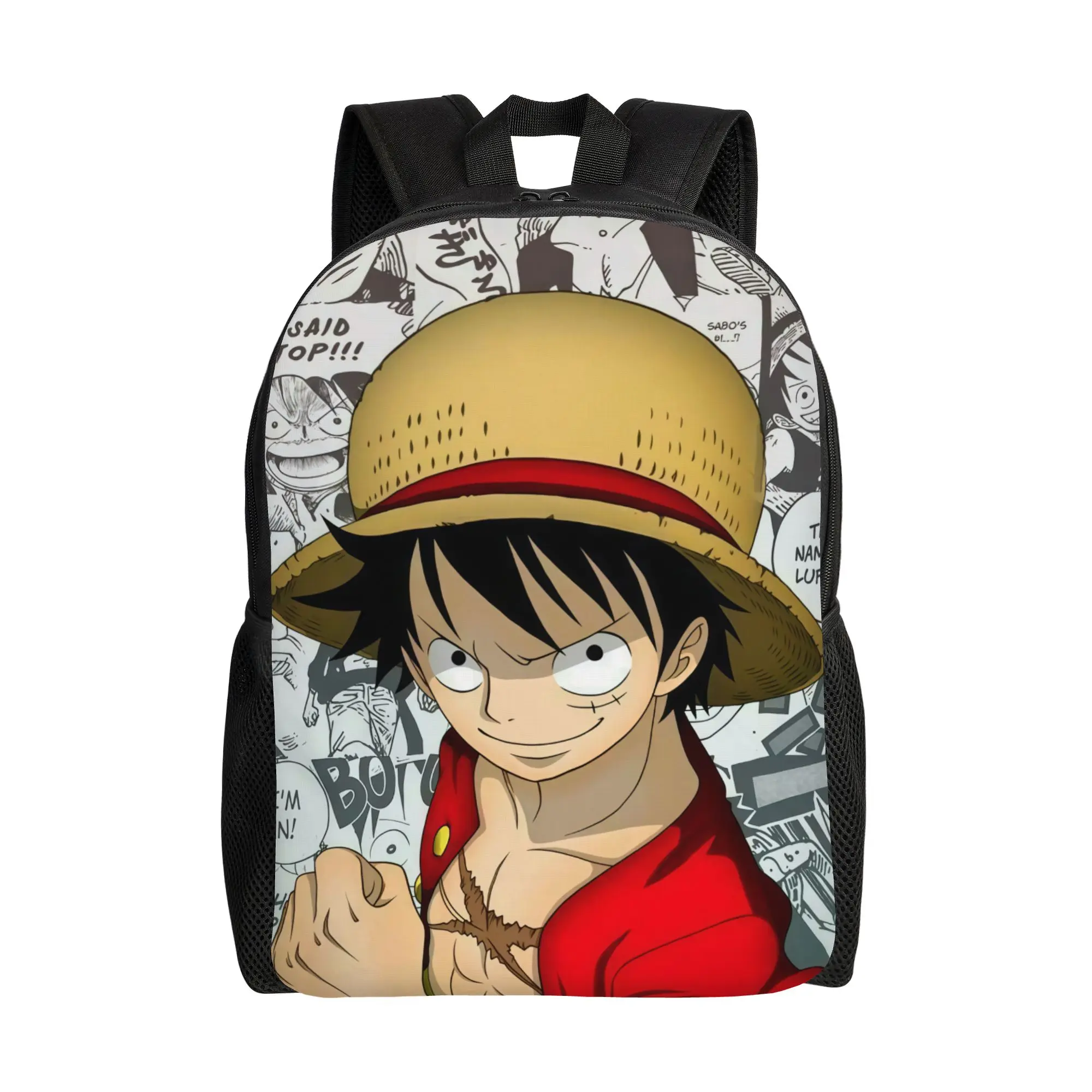 Ones Pieces Anime  Women Backpack Trend Student School Bag   Laptop Backpack Boys Girls Travel Shoulder Bag