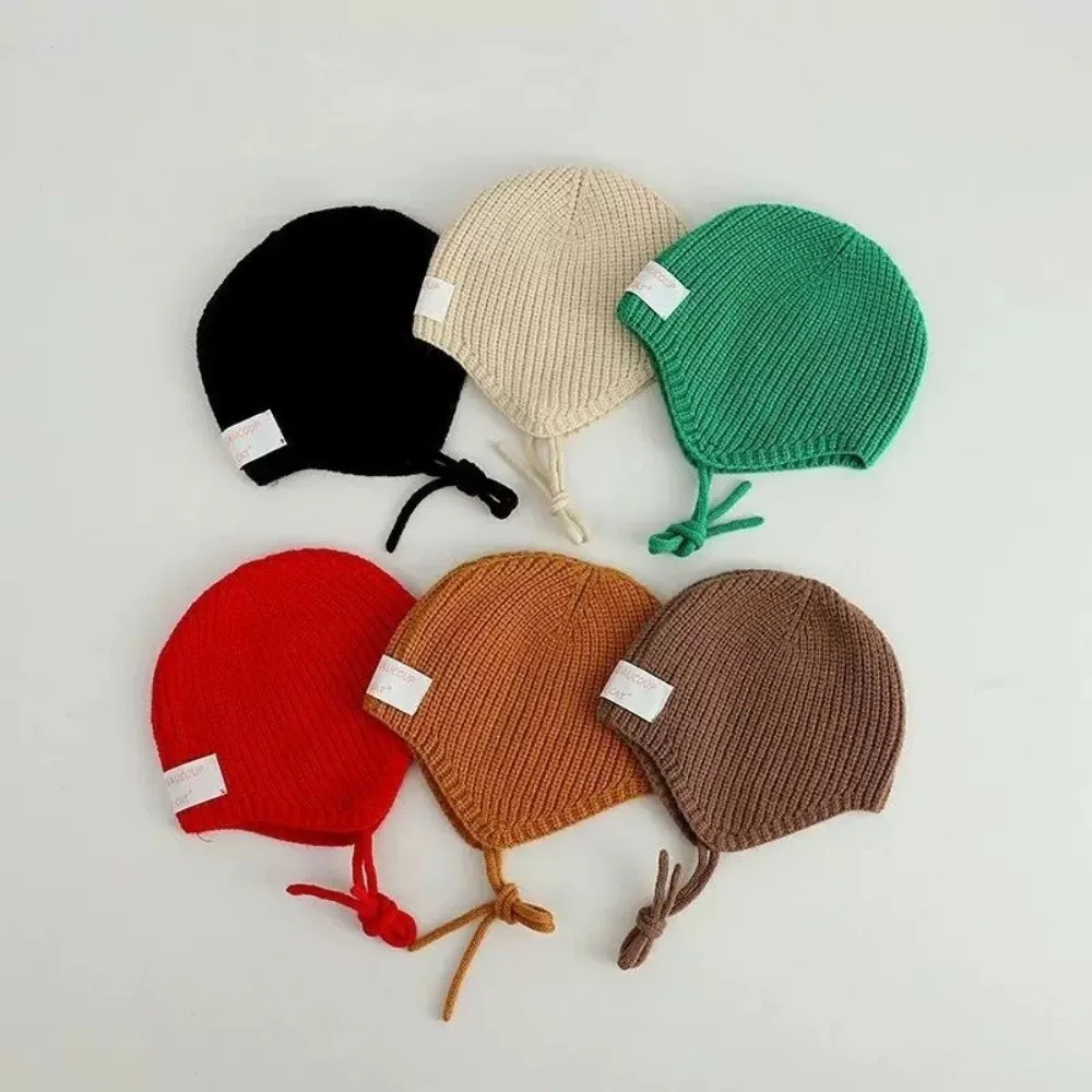 

New Knitted Pullover Cap Windproof Warm Ear Protection Hat Coldproof Knitted Cap