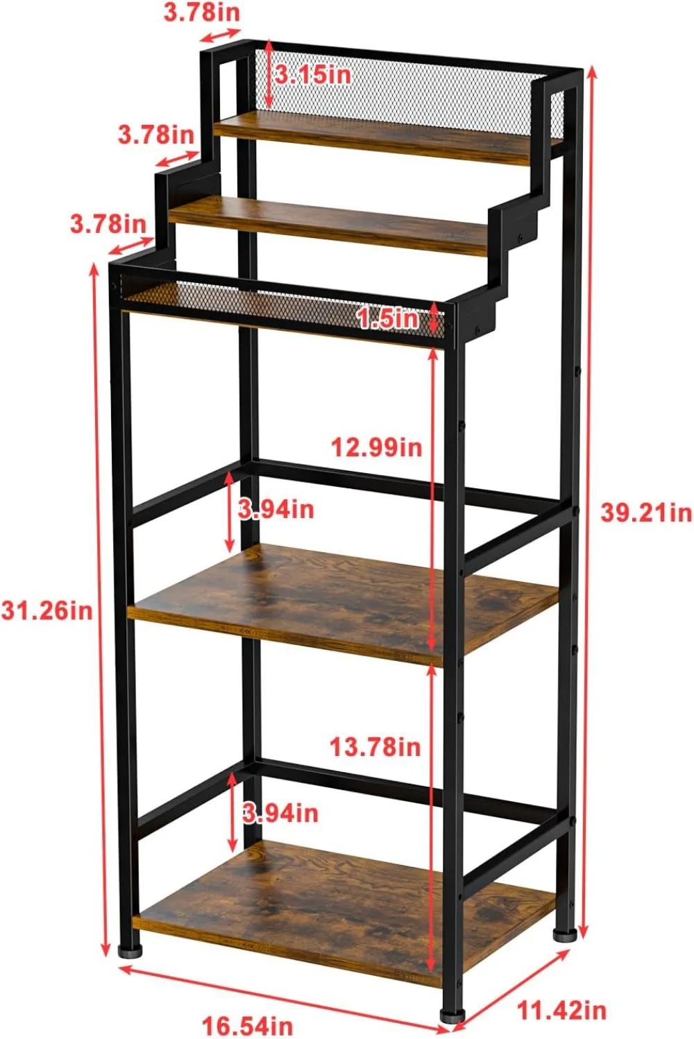 Tiered Home Bar Cabinet with Stepped Design, Large-Capacity Wine Rack for Living Room Storage