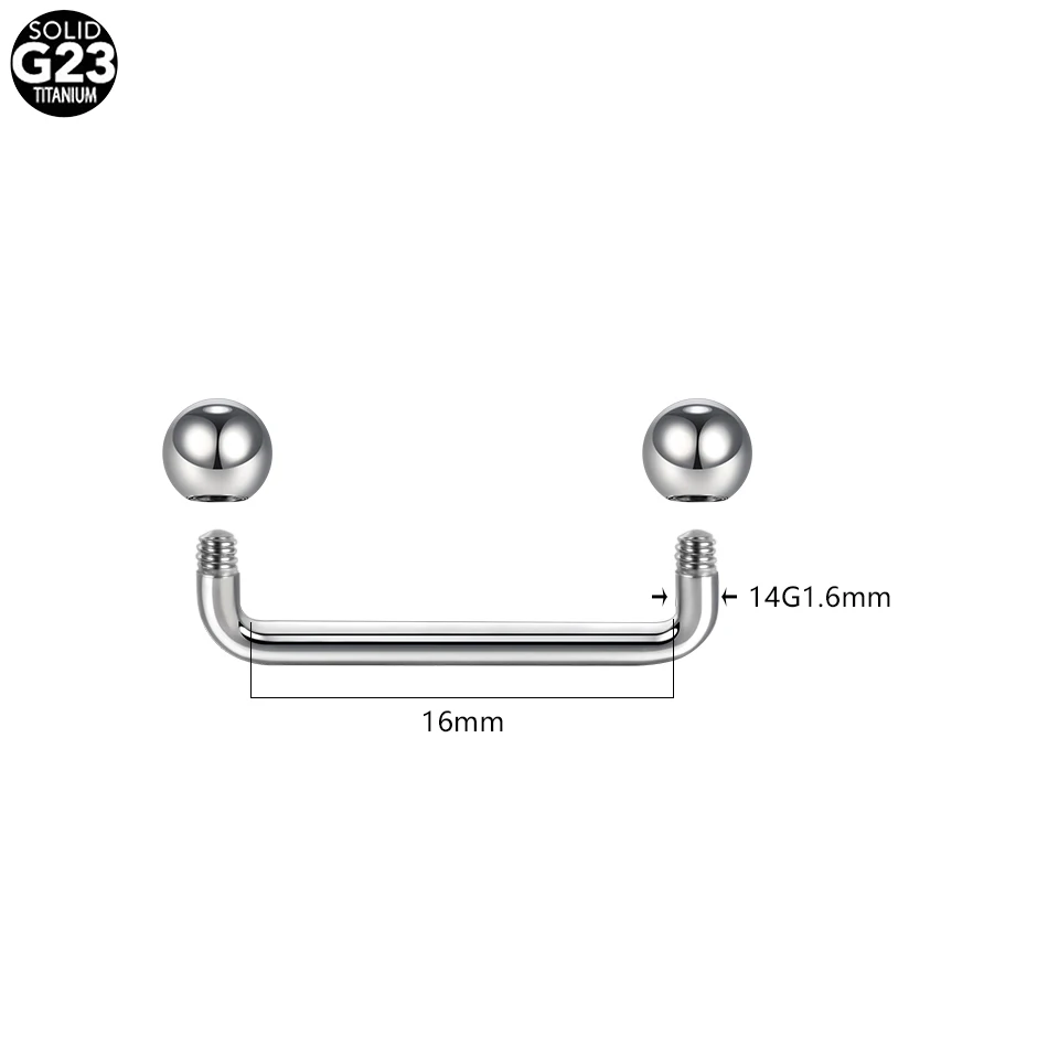 Titanium Piercings Double Ball Staple Micro Dermal Anchor Bars