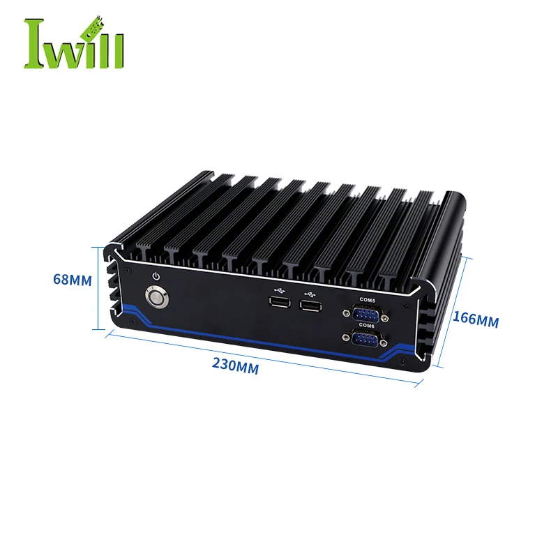 In Tel Core I5 1135G7 Fanless Embedded Industrial Mini PC DDR4 2 LAN  8USB 8Way GPIO US EU UK Plug Mini Box Pc for Kiosk