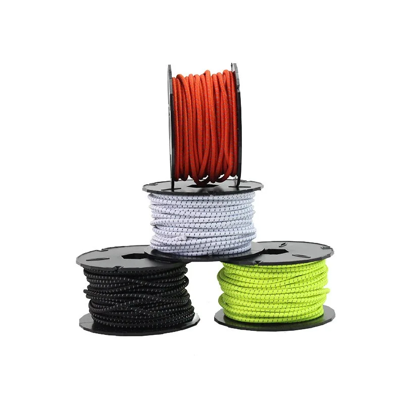 15M Reflective Elastic Band Outdoor Rope Rubber Band Elastic Line Hiking shoelaces backpack ropes DIY Sewing Accessories