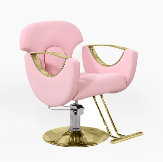 Pink Chair Hair Salon Equipment Beauty Salon Furniture Luxury Style Beauty Barber Chairs