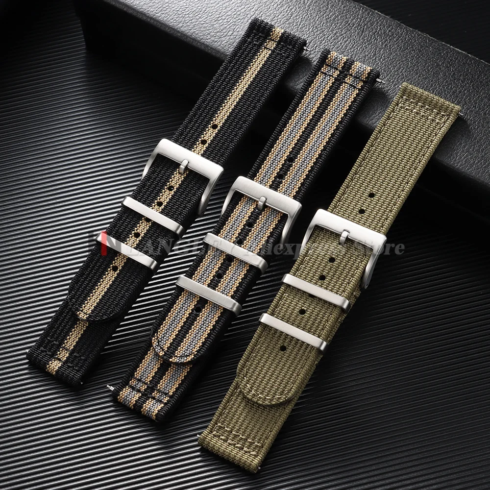 20mm 22mm Quick Release Nylon Strap for Omega for Tudor WatchBand Canvas Fabric Band for Casio Men Women Sport Military Bracelet