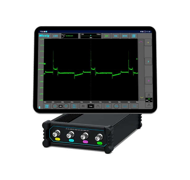 Oscyloskop samochodowy Micsig Seria VATO Przepustowość 200 MHz Częstotliwość próbkowania 1GSa/s Pamięć głębokości 50 Mpts 4 kanały