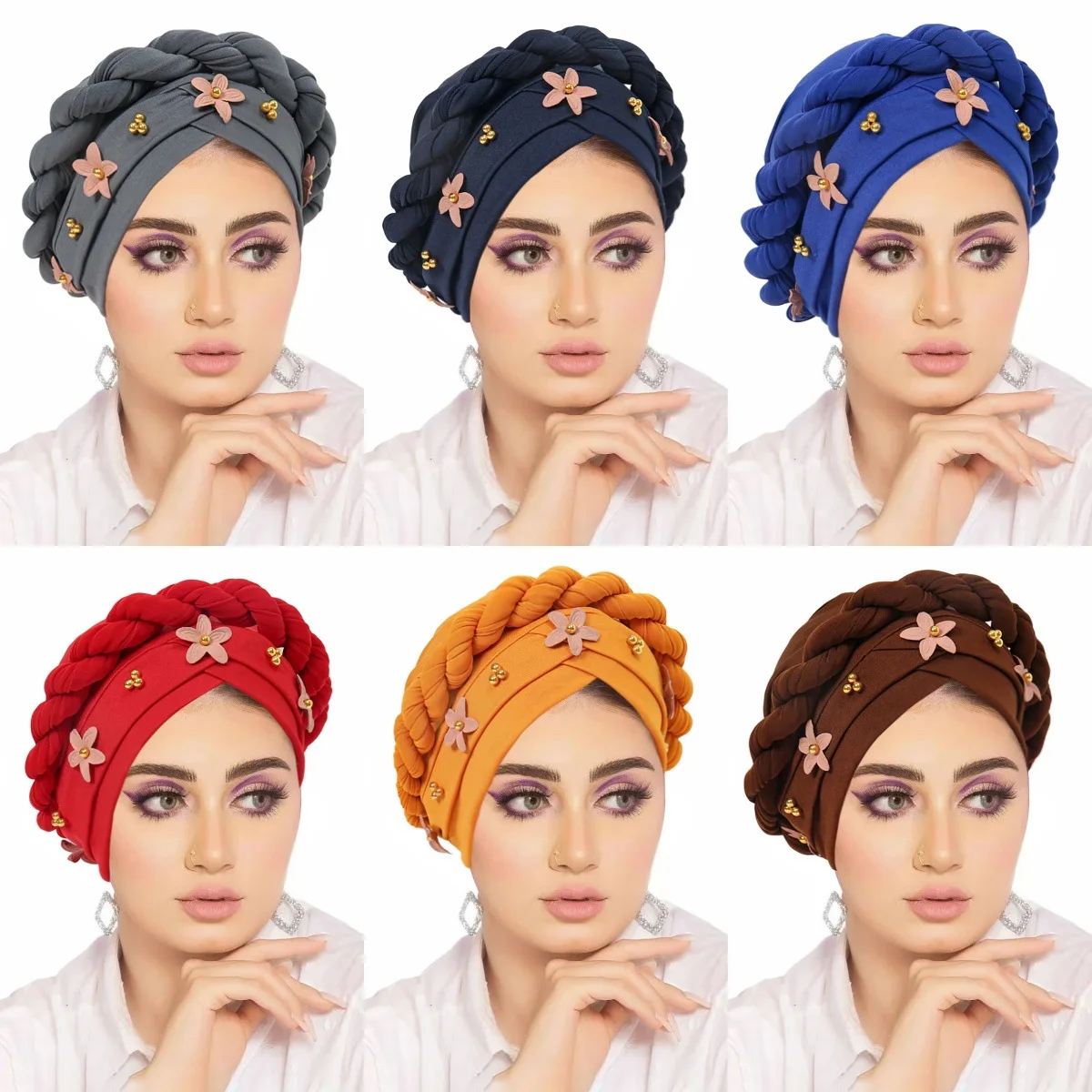 Frauen Indische Muslimischen Hijab Geflecht Turban Headwrap Abdeckung Motorhaube Krebs Chemo Kappe Haarausfall Hut Femme Turbante Mützen Kopf Schal