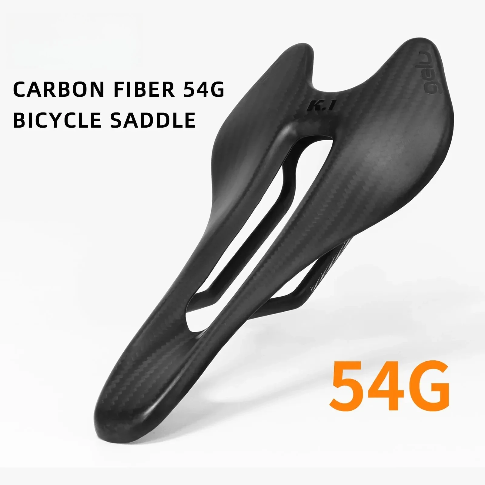 

Carbon Fiber Road Saddle Ultralight 54g Ergonomically Designed 6*6 Double-Track Hollow Bike Seat Cushion Bicycle Parts