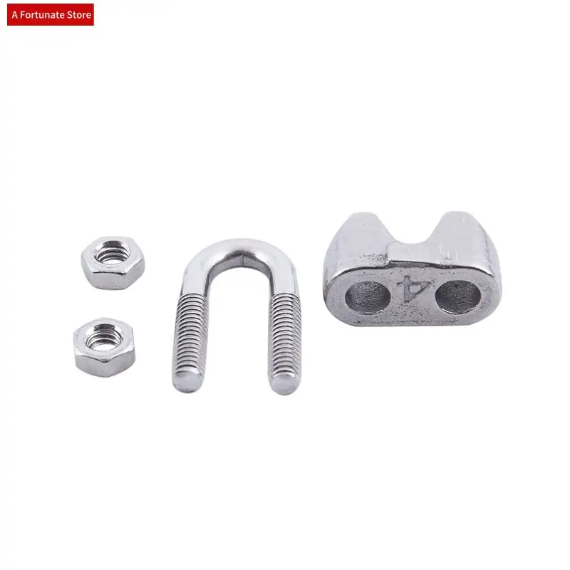 12Pcs Stainless Steel Cable Clip Saddle Clamp For 5/32 Inch 4Mm Wire Ropes-A78G