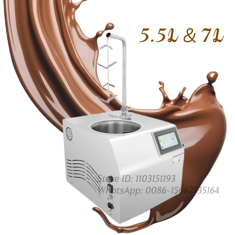 

5.5L 304 Stainless Steel 1000W Hot Chocolate Dispenser One-stop Service Fully Automatic Chocolate Tempering Machine