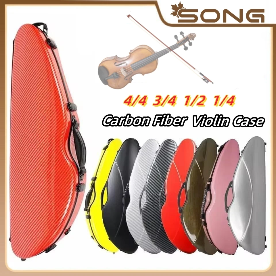 

Многоцветный уникальный дизайн 4/4 3/4 футляр для скрипки из углеродного волокна треугольная скрипка аксессуар для скрипки с гигрометром
