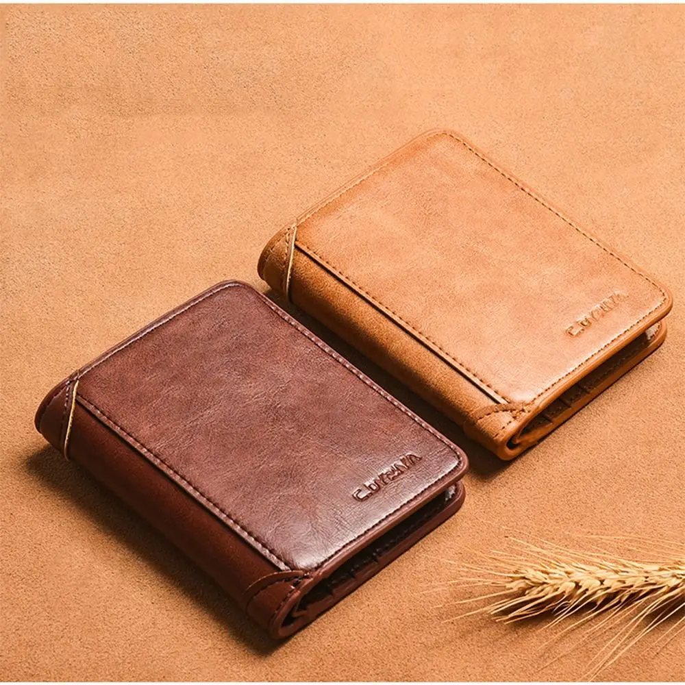 

Fashion Purse Men PU Wallet Folded Wallet Bag Card Brand Business Clutch Bag Coin Purse Large Capacity ID Card Holder Men