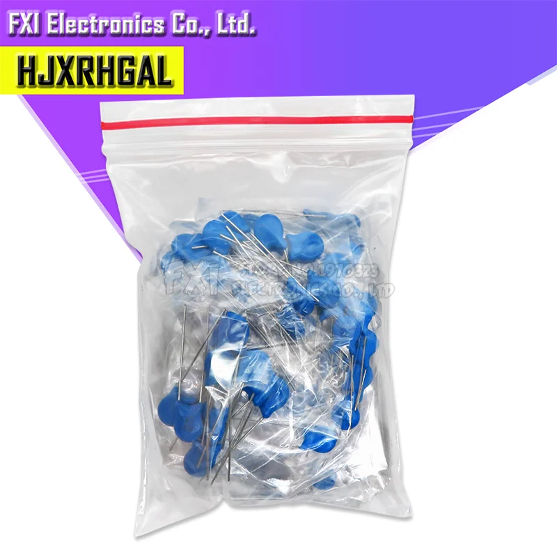 100 Pz/lotto 2KV kit di assortimento di condensatori ceramici ad alta tensione 2KV 102K 221K 332K 471K 472K 561K 681K 821K Set di condensatori ceramici