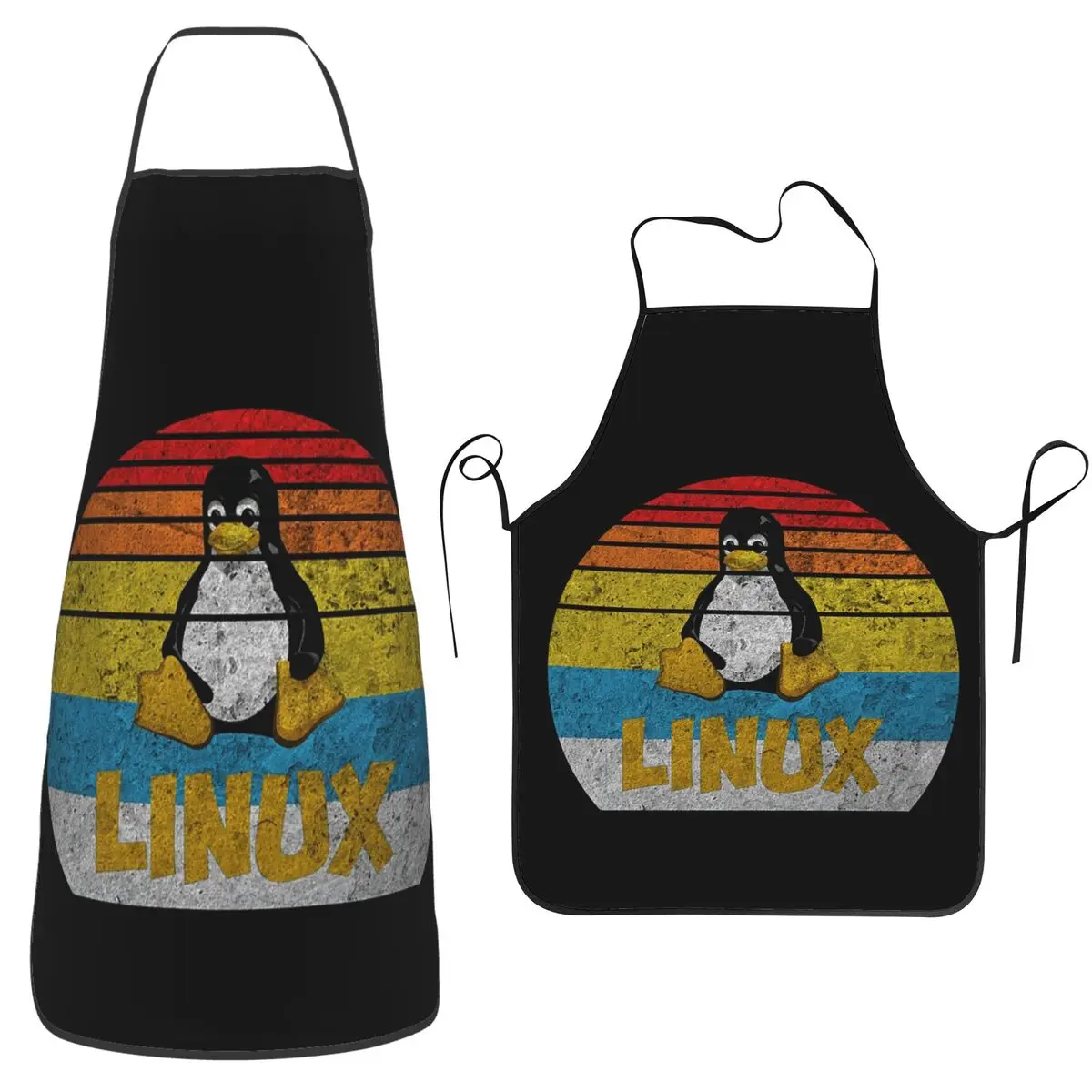 Original Linux Squad Unix Geek Aprons Chef Baking Tablier Waterproof Bib Kitchen Cleaning Pinafore for Women Men Gardening